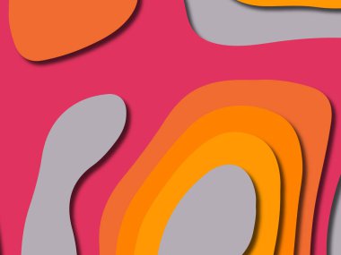 kağıt ile 3D arka plan şekilleri kesim. Soyut kağıt kitap kapağı için şablon arka plan bölmek. Kağıt arka plan kes. Soyut gerçekçi kağıt dekorasyon tasarımı için