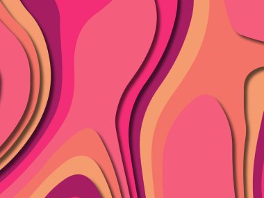 kağıt ile 3D arka plan şekilleri kesim. Soyut kağıt kitap kapağı için şablon arka plan bölmek. Kağıt arka plan kes. Soyut gerçekçi kağıt dekorasyon tasarımı için