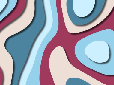 kağıt ile 3D arka plan şekilleri kesim. Soyut kağıt kitap kapağı için şablon arka plan bölmek. Kağıt arka plan kes. Soyut gerçekçi kağıt dekorasyon tasarımı için