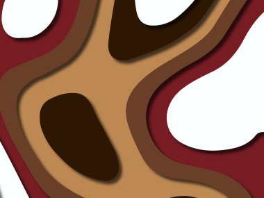 kağıt ile 3D arka plan şekilleri kesim. Soyut kağıt kitap kapağı için şablon arka plan bölmek. Kağıt arka plan kes. Soyut gerçekçi kağıt dekorasyon tasarımı için