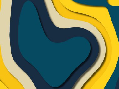 kağıt ile 3D arka plan şekilleri kesim. Soyut kağıt kitap kapağı için şablon arka plan bölmek. Kağıt arka plan kes. Soyut gerçekçi kağıt dekorasyon tasarımı için