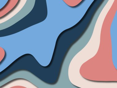 kağıt ile 3D arka plan şekilleri kesim. Soyut kağıt kitap kapağı için şablon arka plan bölmek. Kağıt arka plan kes. Soyut gerçekçi kağıt dekorasyon tasarımı için