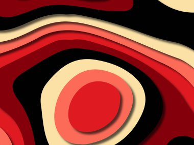 kağıt ile 3D arka plan şekilleri kesim. Soyut kağıt kitap kapağı için şablon arka plan bölmek. Kağıt arka plan kes. Soyut gerçekçi kağıt dekorasyon tasarımı için