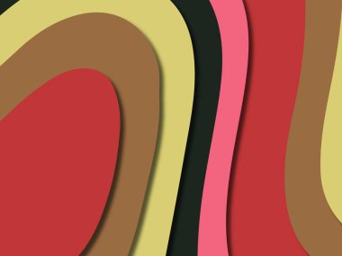 kağıt ile 3D arka plan şekilleri kesim. Soyut kağıt kitap kapağı için şablon arka plan bölmek. Kağıt arka plan kes. Soyut gerçekçi kağıt dekorasyon tasarımı için