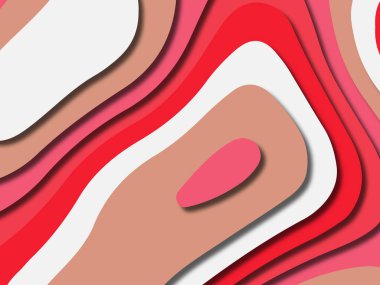 kağıt ile 3D arka plan şekilleri kesim. Soyut kağıt kitap kapağı için şablon arka plan bölmek. Kağıt arka plan kes. Soyut gerçekçi kağıt dekorasyon tasarımı için