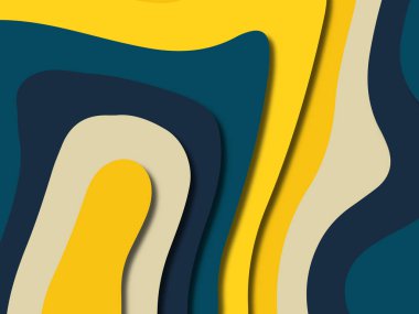 kağıt ile 3D arka plan şekilleri kesim. Soyut kağıt kitap kapağı için şablon arka plan bölmek. Kağıt arka plan kes. Soyut gerçekçi kağıt dekorasyon tasarımı için