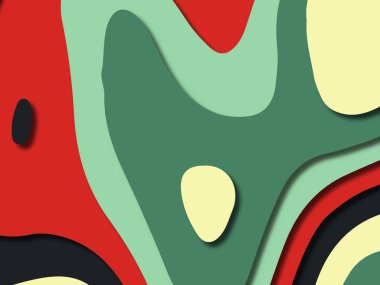 kağıt ile 3D arka plan şekilleri kesim. Soyut kağıt kitap kapağı için şablon arka plan bölmek. Kağıt arka plan kes. Soyut gerçekçi kağıt dekorasyon tasarımı için