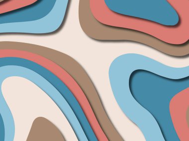 kağıt ile 3D arka plan şekilleri kesim. Soyut kağıt kitap kapağı için şablon arka plan bölmek. Kağıt arka plan kes. Soyut gerçekçi kağıt dekorasyon tasarımı için