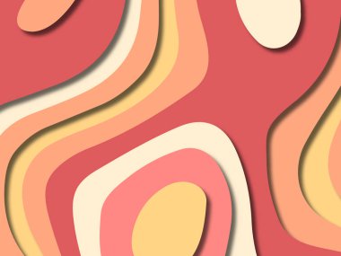 kağıt ile 3D arka plan şekilleri kesim. Soyut kağıt kitap kapağı için şablon arka plan bölmek. Kağıt arka plan kes. Soyut gerçekçi kağıt dekorasyon tasarımı için