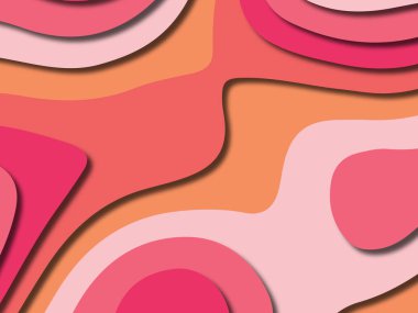 kağıt ile 3D arka plan şekilleri kesim. Soyut kağıt kitap kapağı için şablon arka plan bölmek. Kağıt arka plan kes. Soyut gerçekçi kağıt dekorasyon tasarımı için