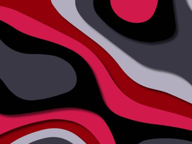 kağıt ile 3D arka plan şekilleri kesim. Soyut kağıt kitap kapağı için şablon arka plan bölmek. Kağıt arka plan kes. Soyut gerçekçi kağıt dekorasyon tasarımı için