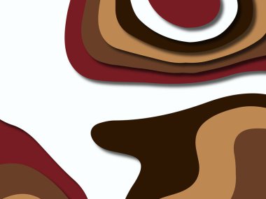 kağıt ile 3D arka plan şekilleri kesim. Soyut kağıt kitap kapağı için şablon arka plan bölmek. Kağıt arka plan kes. Soyut gerçekçi kağıt dekorasyon tasarımı için