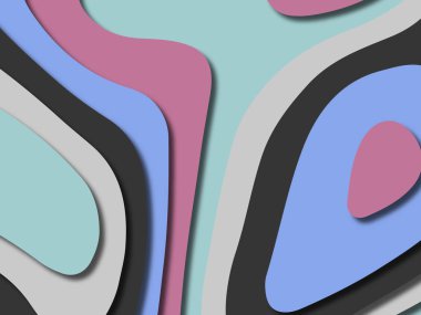 kağıt ile 3D arka plan şekilleri kesim. Soyut kağıt kitap kapağı için şablon arka plan bölmek. Kağıt arka plan kes. Soyut gerçekçi kağıt dekorasyon tasarımı için