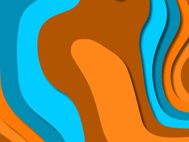 kağıt ile 3D arka plan şekilleri kesim. Soyut kağıt kitap kapağı için şablon arka plan bölmek. Kağıt arka plan kes. Soyut gerçekçi kağıt dekorasyon tasarımı için