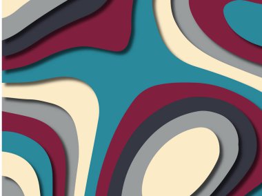 kağıt ile 3D arka plan şekilleri kesim. Soyut kağıt kitap kapağı için şablon arka plan bölmek. Kağıt arka plan kes. Soyut gerçekçi kağıt dekorasyon tasarımı için