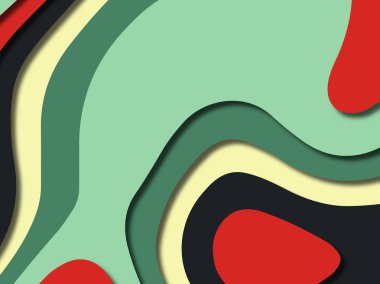 kağıt ile 3D arka plan şekilleri kesim. Soyut kağıt kitap kapağı için şablon arka plan bölmek. Kağıt arka plan kes. Soyut gerçekçi kağıt dekorasyon tasarımı için