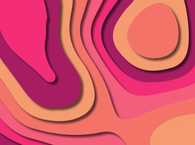 kağıt ile 3D arka plan şekilleri kesim. Soyut kağıt kitap kapağı için şablon arka plan bölmek. Kağıt arka plan kes. Soyut gerçekçi kağıt dekorasyon tasarımı için