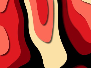 kağıt ile 3D arka plan şekilleri kesim. Soyut kağıt kitap kapağı için şablon arka plan bölmek. Kağıt arka plan kes. Soyut gerçekçi kağıt dekorasyon tasarımı için