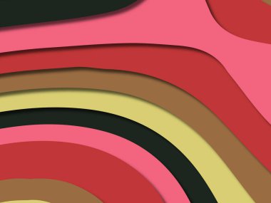 kağıt ile 3D arka plan şekilleri kesim. Soyut kağıt kitap kapağı için şablon arka plan bölmek. Kağıt arka plan kes. Soyut gerçekçi kağıt dekorasyon tasarımı için