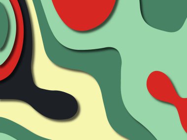 kağıt ile 3D arka plan şekilleri kesim. Soyut kağıt kitap kapağı için şablon arka plan bölmek. Kağıt arka plan kes. Soyut gerçekçi kağıt dekorasyon tasarımı için