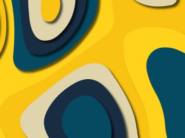 kağıt ile 3D arka plan şekilleri kesim. Soyut kağıt kitap kapağı için şablon arka plan bölmek. Kağıt arka plan kes. Soyut gerçekçi kağıt dekorasyon tasarımı için