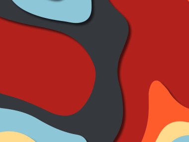 kağıt ile 3D arka plan şekilleri kesim. Soyut kağıt kitap kapağı için şablon arka plan bölmek. Kağıt arka plan kes. Soyut gerçekçi kağıt dekorasyon tasarımı için