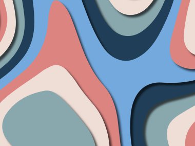 kağıt ile 3D arka plan şekilleri kesim. Soyut kağıt kitap kapağı için şablon arka plan bölmek. Kağıt arka plan kes. Soyut gerçekçi kağıt dekorasyon tasarımı için