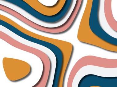 kağıt ile 3D arka plan şekilleri kesim. Soyut kağıt kitap kapağı için şablon arka plan bölmek. Kağıt arka plan kes. Soyut gerçekçi kağıt dekorasyon tasarımı için