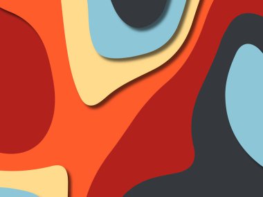 kağıt ile 3D arka plan şekilleri kesim. Soyut kağıt kitap kapağı için şablon arka plan bölmek. Kağıt arka plan kes. Soyut gerçekçi kağıt dekorasyon tasarımı için