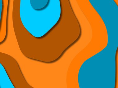 kağıt ile 3D arka plan şekilleri kesim. Soyut kağıt kitap kapağı için şablon arka plan bölmek. Kağıt arka plan kes. Soyut gerçekçi kağıt dekorasyon tasarımı için