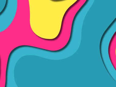 kağıt ile 3D arka plan şekilleri kesim. Soyut kağıt kitap kapağı için şablon arka plan bölmek. Kağıt arka plan kes. Soyut gerçekçi kağıt dekorasyon tasarımı için