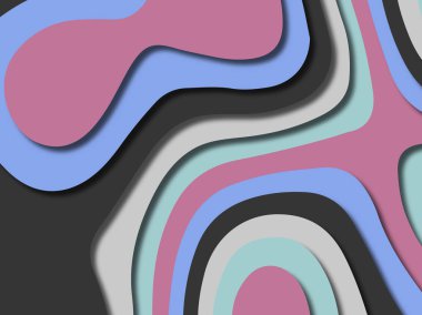 kağıt ile 3D arka plan şekilleri kesim. Soyut kağıt kitap kapağı için şablon arka plan bölmek. Kağıt arka plan kes. Soyut gerçekçi kağıt dekorasyon tasarımı için