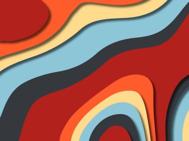 kağıt ile 3D arka plan şekilleri kesim. Soyut kağıt kitap kapağı için şablon arka plan bölmek. Kağıt arka plan kes. Soyut gerçekçi kağıt dekorasyon tasarımı için