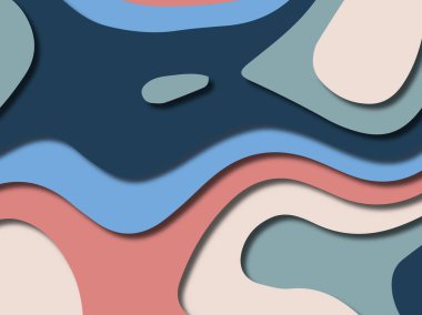 kağıt ile 3D arka plan şekilleri kesim. Soyut kağıt kitap kapağı için şablon arka plan bölmek. Kağıt arka plan kes. Soyut gerçekçi kağıt dekorasyon tasarımı için