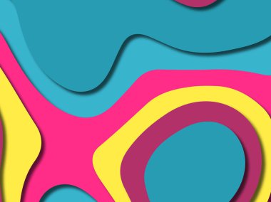 kağıt ile 3D arka plan şekilleri kesim. Soyut kağıt kitap kapağı için şablon arka plan bölmek. Kağıt arka plan kes. Soyut gerçekçi kağıt dekorasyon tasarımı için