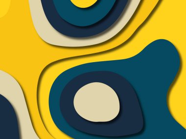 kağıt ile 3D arka plan şekilleri kesim. Soyut kağıt kitap kapağı için şablon arka plan bölmek. Kağıt arka plan kes. Soyut gerçekçi kağıt dekorasyon tasarımı için