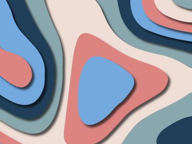 kağıt ile 3D arka plan şekilleri kesim. Soyut kağıt kitap kapağı için şablon arka plan bölmek. Kağıt arka plan kes. Soyut gerçekçi kağıt dekorasyon tasarımı için