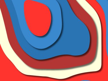 kağıt ile 3D arka plan şekilleri kesim. Soyut kağıt kitap kapağı için şablon arka plan bölmek. Kağıt arka plan kes. Soyut gerçekçi kağıt dekorasyon tasarımı için