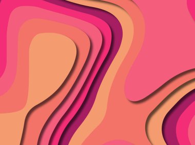 kağıt ile 3D arka plan şekilleri kesim. Soyut kağıt kitap kapağı için şablon arka plan bölmek. Kağıt arka plan kes. Soyut gerçekçi kağıt dekorasyon tasarımı için