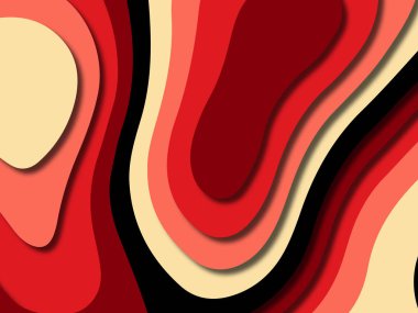 kağıt ile 3D arka plan şekilleri kesim. Soyut kağıt kitap kapağı için şablon arka plan bölmek. Kağıt arka plan kes. Soyut gerçekçi kağıt dekorasyon tasarımı için