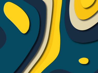 kağıt ile 3D arka plan şekilleri kesim. Soyut kağıt kitap kapağı için şablon arka plan bölmek. Kağıt arka plan kes. Soyut gerçekçi kağıt dekorasyon tasarımı için