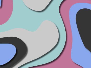 kağıt ile 3D arka plan şekilleri kesim. Soyut kağıt kitap kapağı için şablon arka plan bölmek. Kağıt arka plan kes. Soyut gerçekçi kağıt dekorasyon tasarımı için