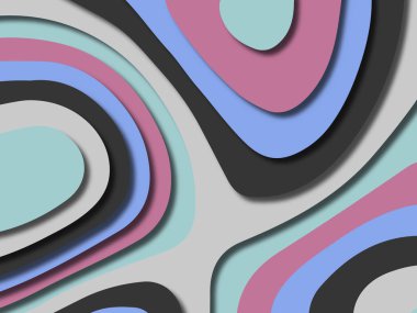 kağıt ile 3D arka plan şekilleri kesim. Soyut kağıt kitap kapağı için şablon arka plan bölmek. Kağıt arka plan kes. Soyut gerçekçi kağıt dekorasyon tasarımı için