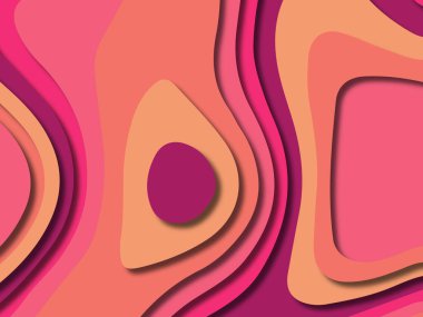 kağıt ile 3D arka plan şekilleri kesim. Soyut kağıt kitap kapağı için şablon arka plan bölmek. Kağıt arka plan kes. Soyut gerçekçi kağıt dekorasyon tasarımı için