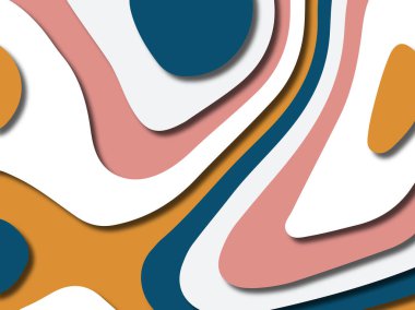 kağıt ile 3D arka plan şekilleri kesim. Soyut kağıt kitap kapağı için şablon arka plan bölmek. Kağıt arka plan kes. Soyut gerçekçi kağıt dekorasyon tasarımı için