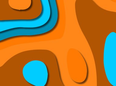 kağıt ile 3D arka plan şekilleri kesim. Soyut kağıt kitap kapağı için şablon arka plan bölmek. Kağıt arka plan kes. Soyut gerçekçi kağıt dekorasyon tasarımı için