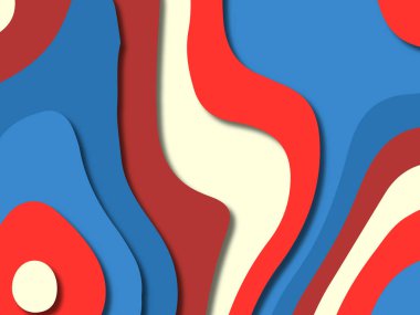 kağıt ile 3D arka plan şekilleri kesim. Soyut kağıt kitap kapağı için şablon arka plan bölmek. Kağıt arka plan kes. Soyut gerçekçi kağıt dekorasyon tasarımı için