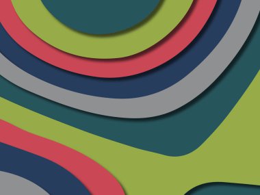 kağıt ile 3D arka plan şekilleri kesim. Soyut kağıt kitap kapağı için şablon arka plan bölmek. Kağıt arka plan kes. Soyut gerçekçi kağıt dekorasyon tasarımı için