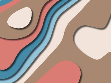 kağıt ile 3D arka plan şekilleri kesim. Soyut kağıt kitap kapağı için şablon arka plan bölmek. Kağıt arka plan kes. Soyut gerçekçi kağıt dekorasyon tasarımı için