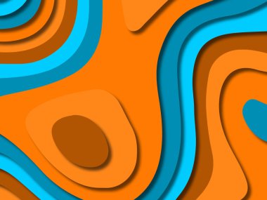 kağıt ile 3D arka plan şekilleri kesim. Soyut kağıt kitap kapağı için şablon arka plan bölmek. Kağıt arka plan kes. Soyut gerçekçi kağıt dekorasyon tasarımı için